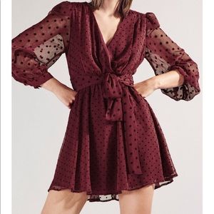 Zara Dot Mesh Mini Dress